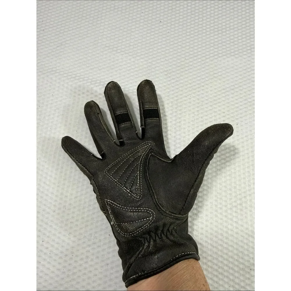 Harley-Davidson Black Lace-Up Leather Riding Gloves size S